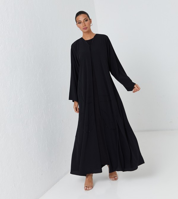 Stone Detailed And Laise Design Abaya