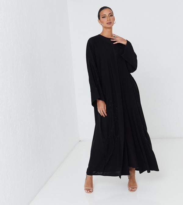 Black Stone Hand Work Front And Sleeves