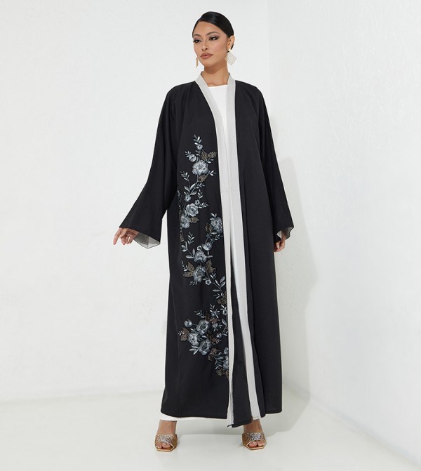 Floral Embroidered Occasional Abaya