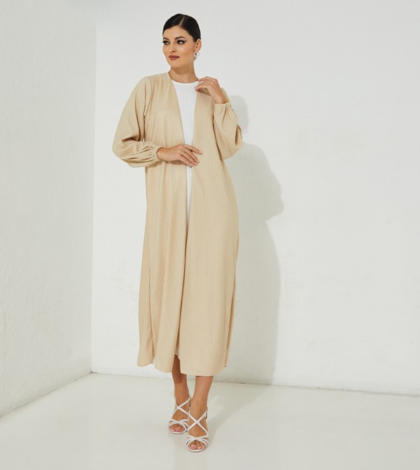 Crinkle Textured Casual Abaya