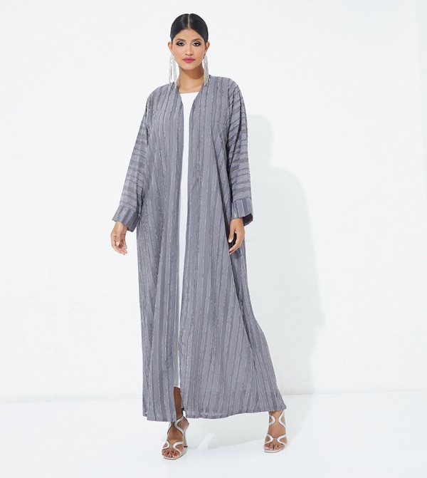 Long Sleeves Casual Open Abaya