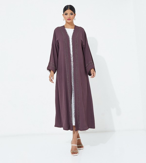 Embellished Long Sleeves Casual Abaya