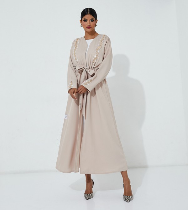 Hand Work Long Sleeves Casual Abaya