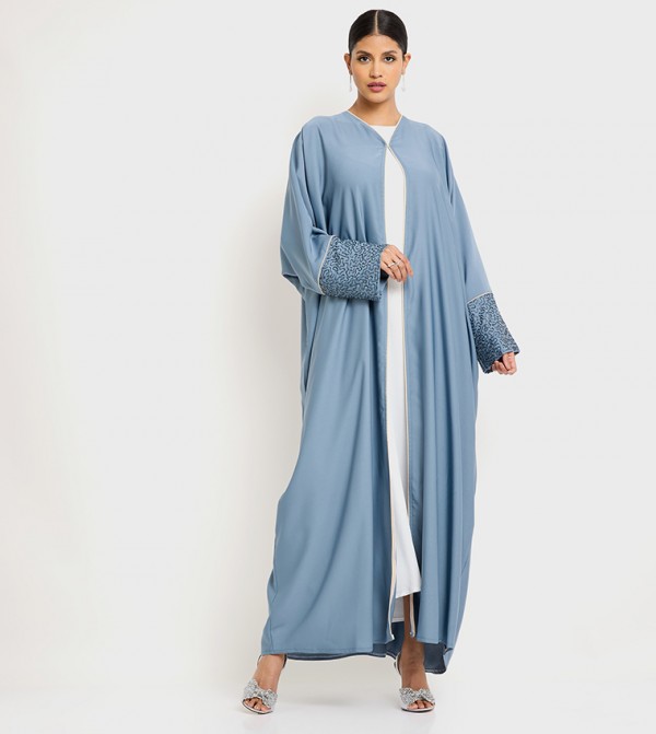 Stone Embellished Long Sleeves Abaya