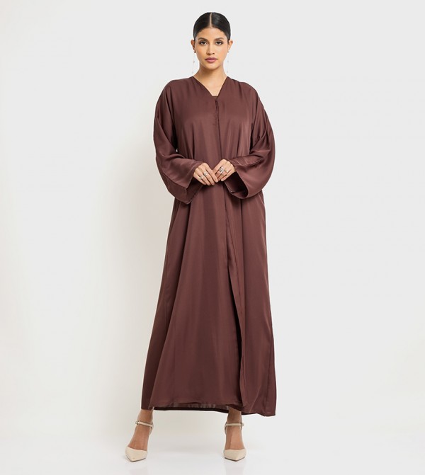 Solid Long Sleeves Casual Abaya