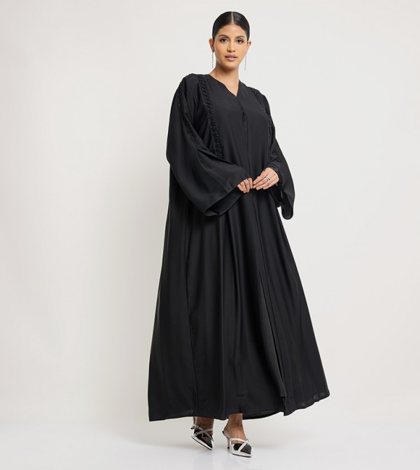 Stone Embellished Long Sleeves Abaya