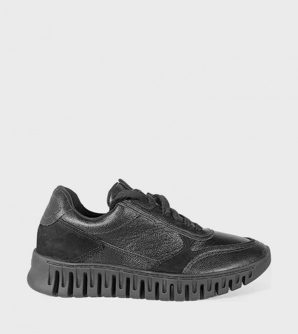 Textured Low-Top Chunky Sneakers