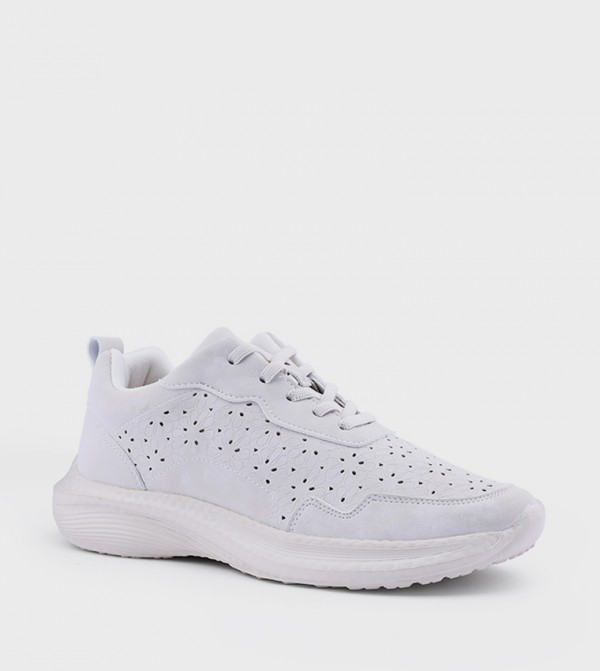 Cut-Out Lace Up Casual Shoes