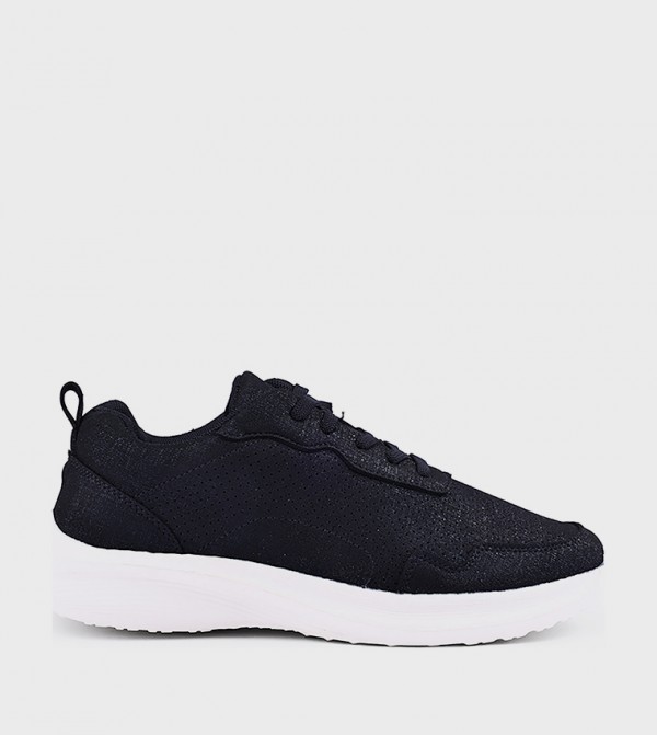 Perforated Lace Up Casual Shoes