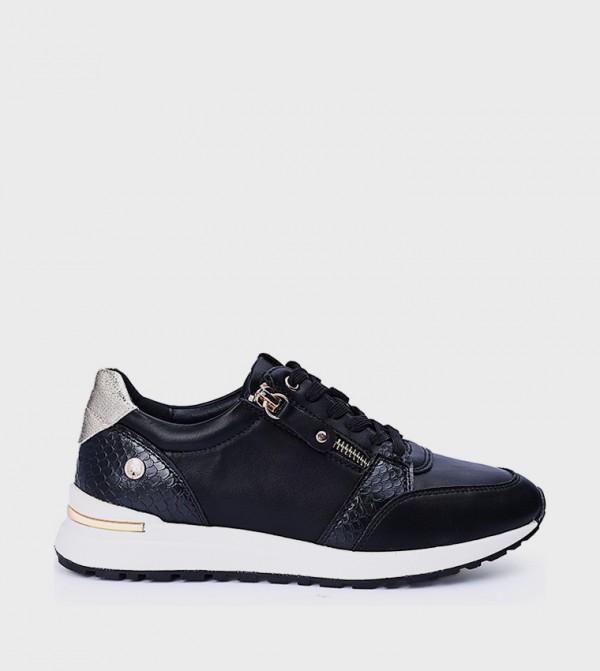 Textured Low-Top Sneakers