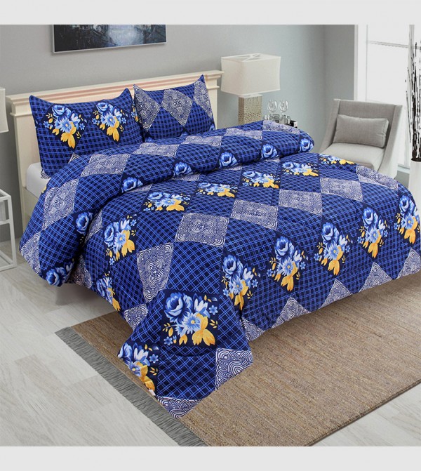 Buy HIS & HERS 3 Piece Floral Comforter Set 420 Gsm 190x210 + 2xpillow
