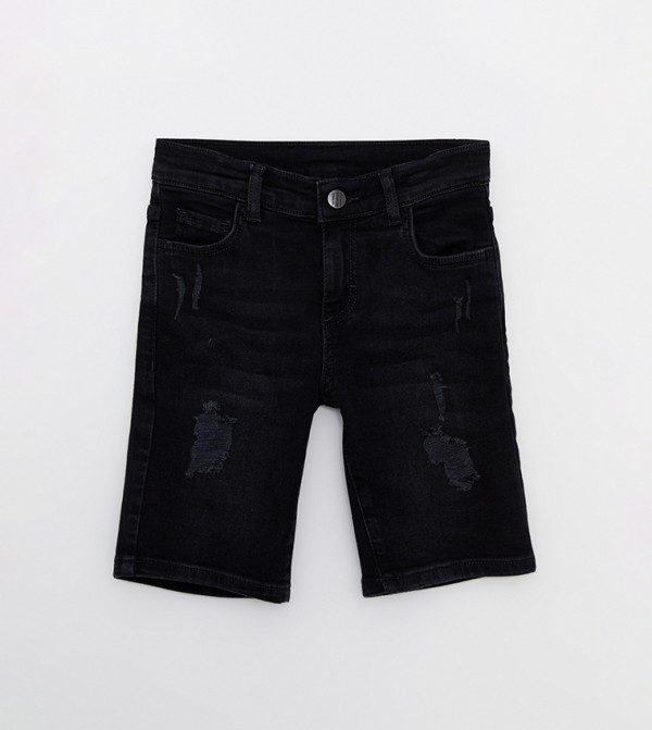 Boys black jean on sale shorts