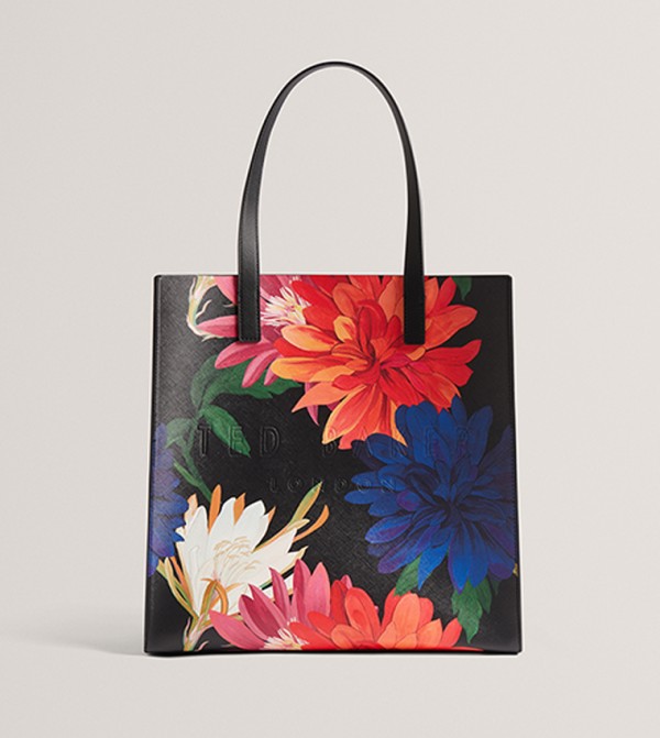 AMARLY Floral Print Dahlia Tote Bag