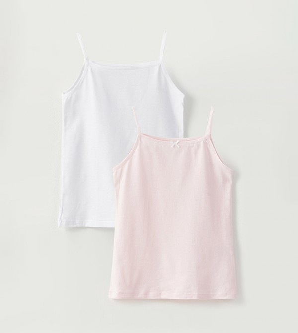 Buy LC Waikiki Girl's Pack Of 2 Square Neck Camisoles In Pink