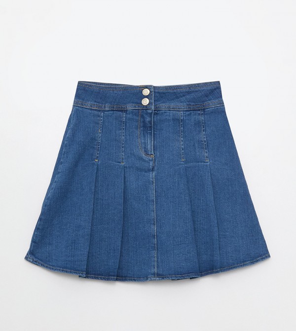 Girls blue 2024 denim skirt