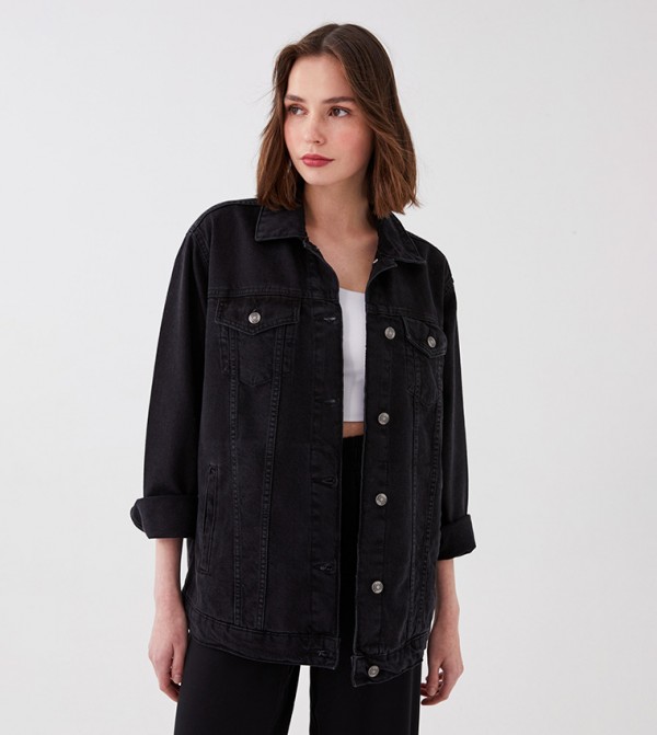 Oversized denim 2025 jacket sale