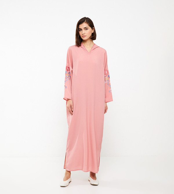 HS6498 Lightweight Printed Long Abaya Suit