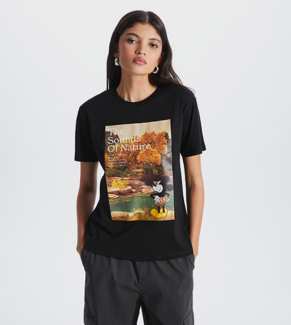Mickey Mouse Printed Short Sleeves T-Shirt