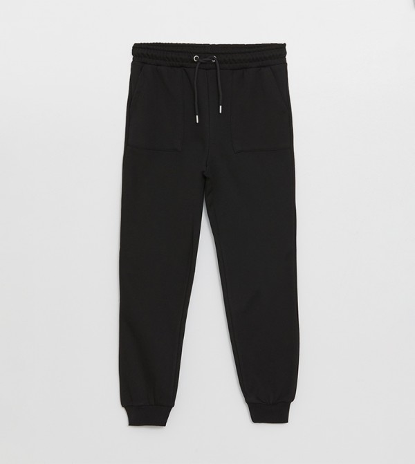 Solid Drawstring Waist Joggers