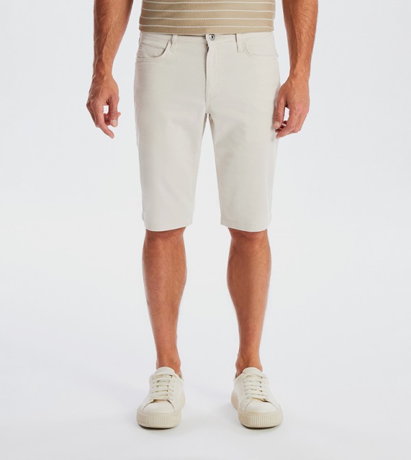 Slim Fit Gabardine Shorts