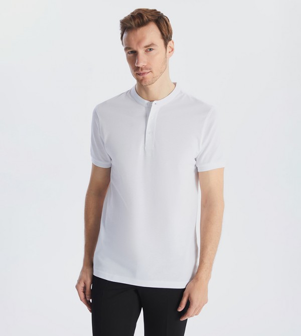Solid Short Sleeves Pique T-Shirt