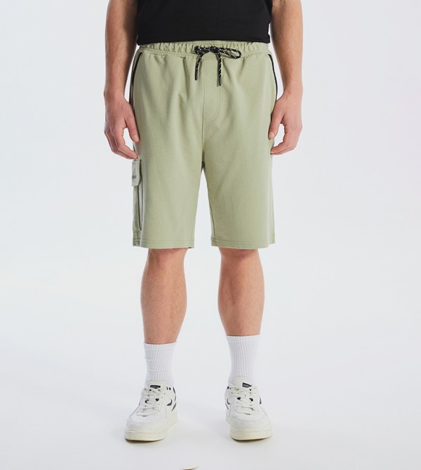 Drawstring Waist Cargo Shorts