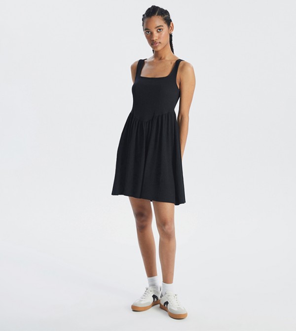 Square Neck Strappy Bodycon Dress