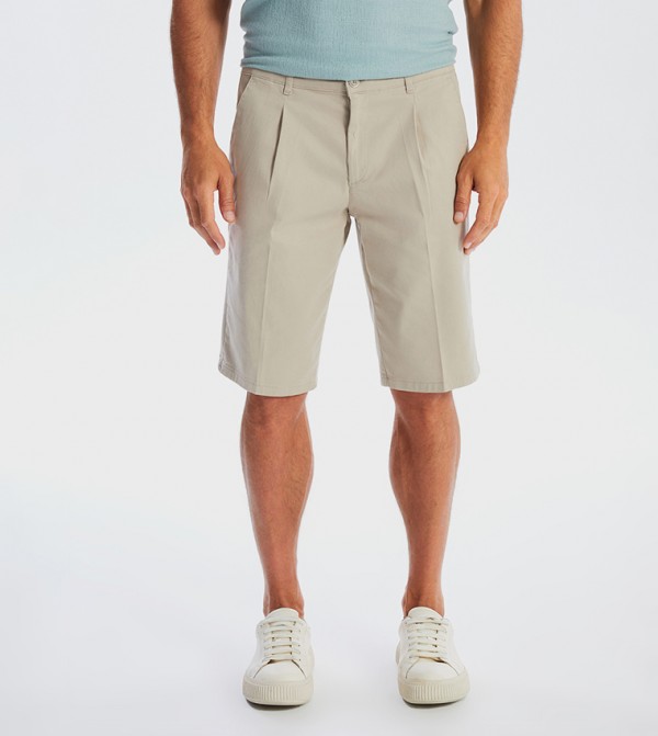 Solid Mid Rise Shorts