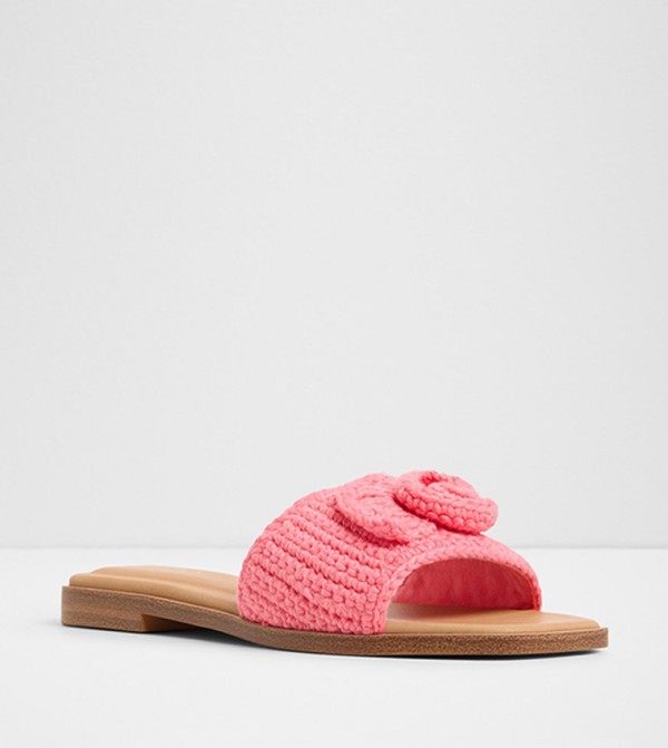 SABBIA Open Toe Crochet Flat Sandals