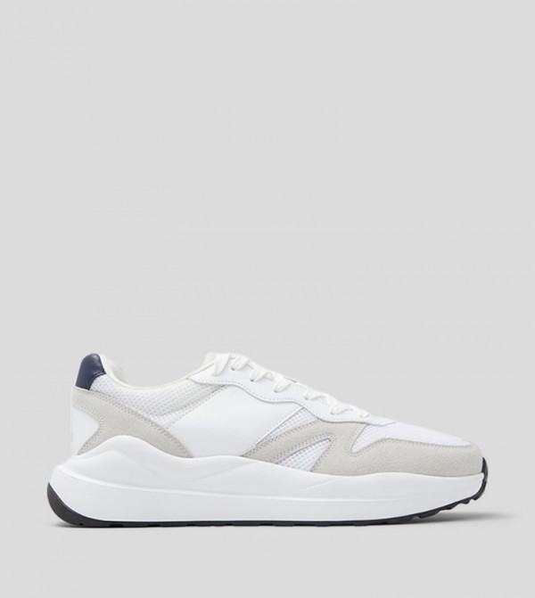 SALDAIR Mesh Detail Lace Up Sneakers