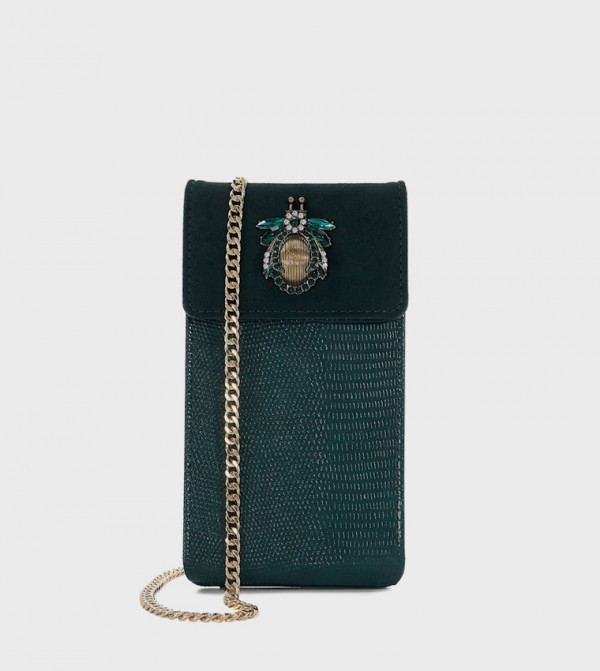 SASKIAS Textured Phone Crossbody Bag