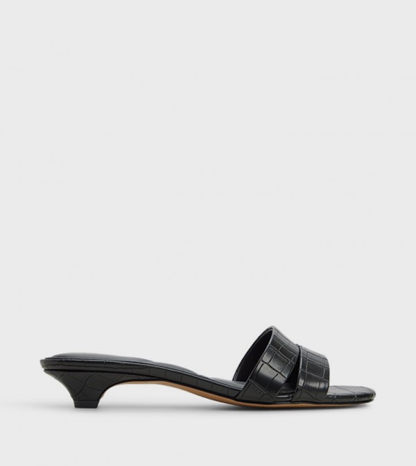 SCARLETTA Textured Low Heel Sandals