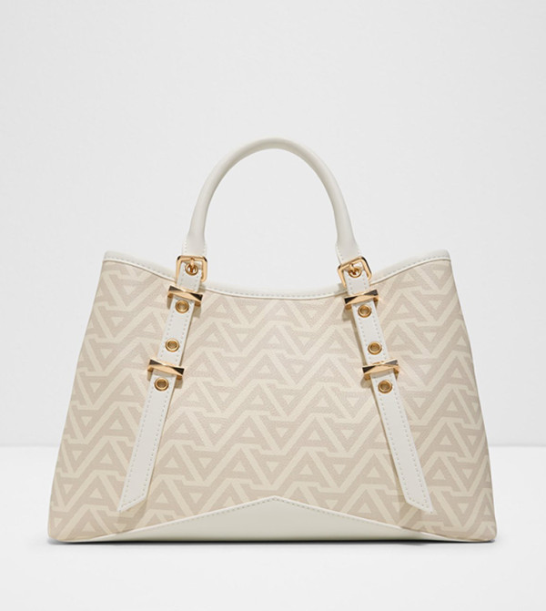 SCARLETTIA Monogram Patterned Satchel Bag