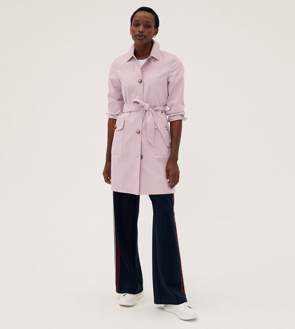 H&m pink trench coat discount