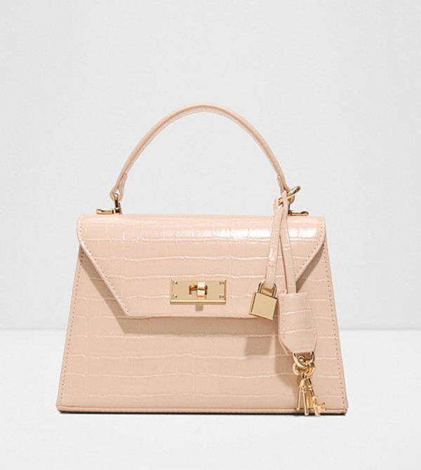 SERAPHYNA Croc Textured Top Handle Bag