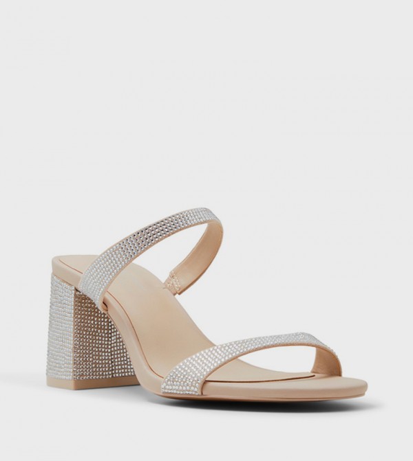 SHAIAA Embellished Block Heel Sandals