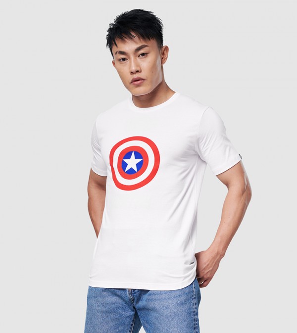 Captain America You Are Worthy (Solar Activated) Printed T-Shirt
