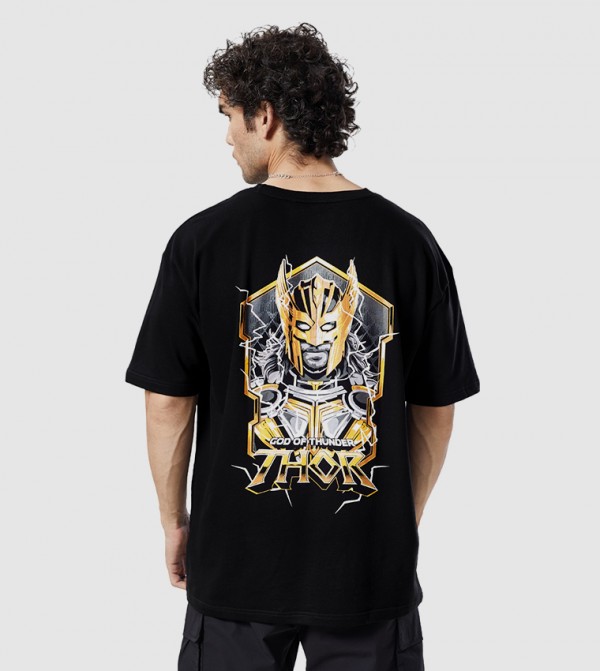 Thor Meet The God of Thunder Printed Oversized T-Shirt