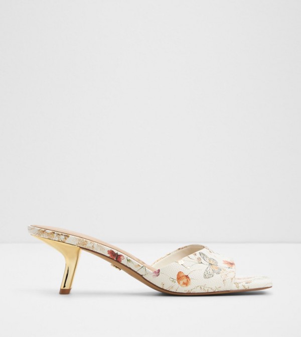 SOPHISTICATION Floral Printed Heeled Sandals