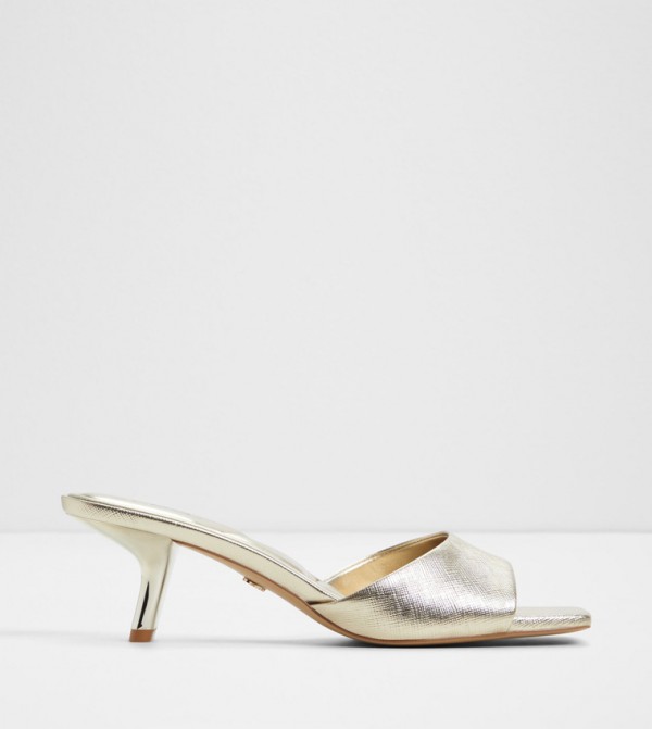 SOPHISTICATION Metallic Heeled Sandals