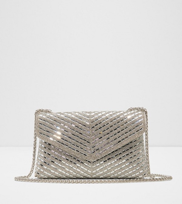 SPARKLE Embellished Envelop Crossbody Bag