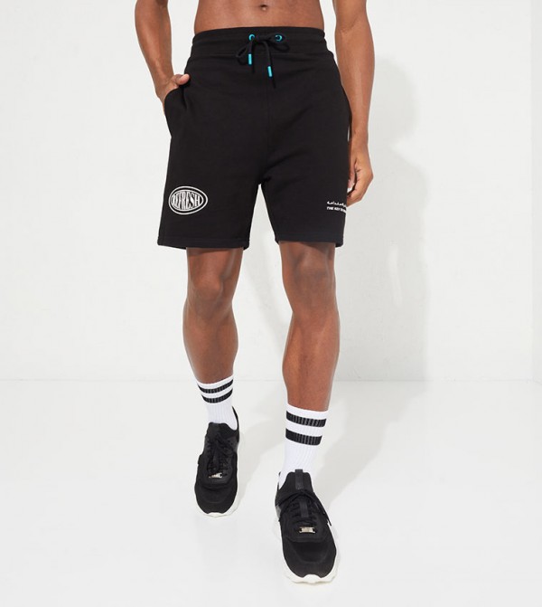 Printed Drawstring Waist Shorts