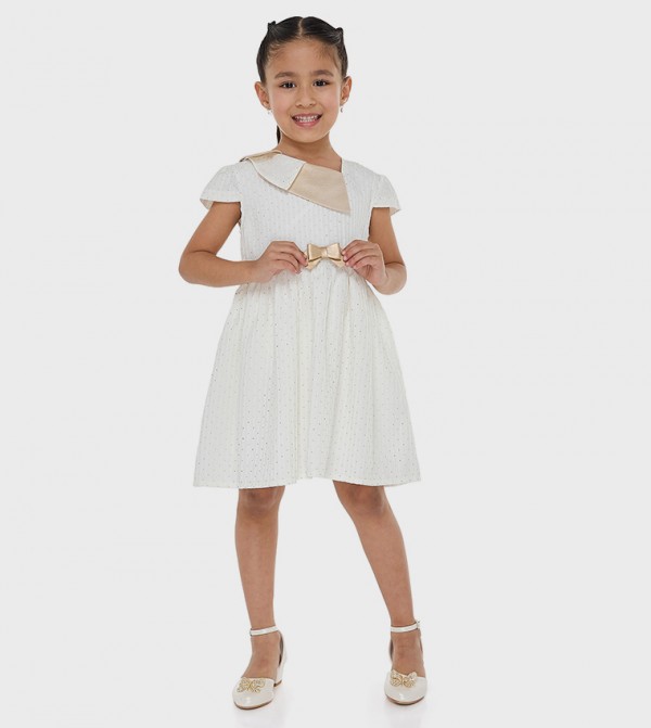 Textured Fit and Flare Dress