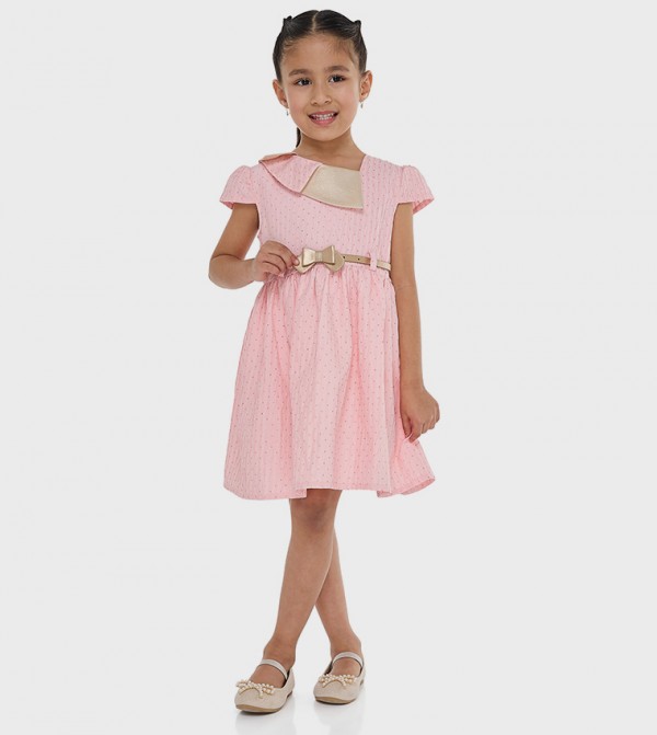 Textured Fit and Flare Dress