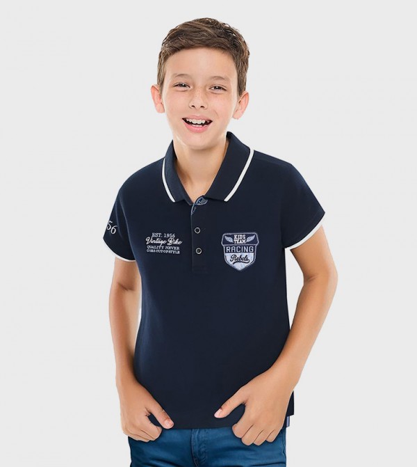 Embroidered Short Sleeves Polo T-Shirt
