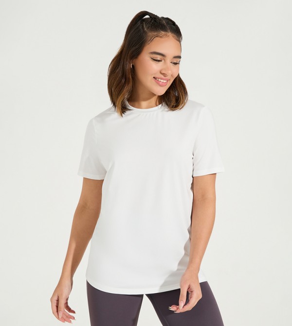 Mesh Detail Short Sleeves T-Shirt