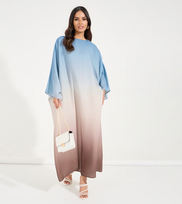Color Block Round Neck Kaftan