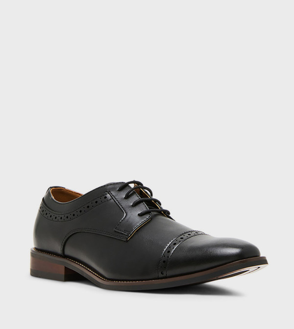 MPLATTIO Textured Lace-Up Formal Shoes
