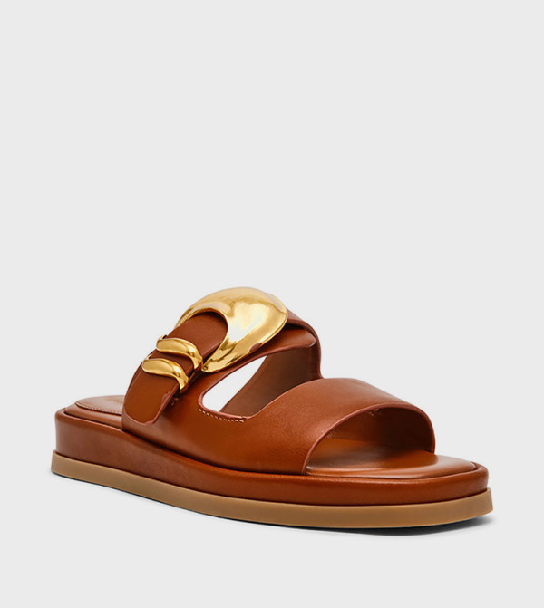 BAY-RIDGE Metal Accent Flatform Sandals