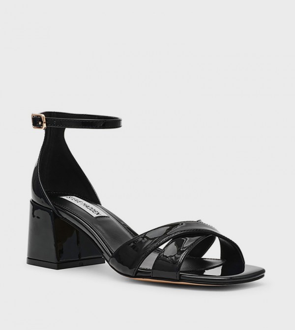 FERGIE Ankle Strap Block Heel Sandals